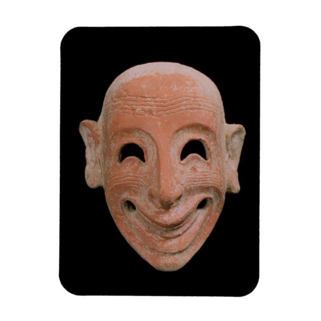 Grotesque mask, from Motya, 6th century BC (terrac Magnet (Vertical)