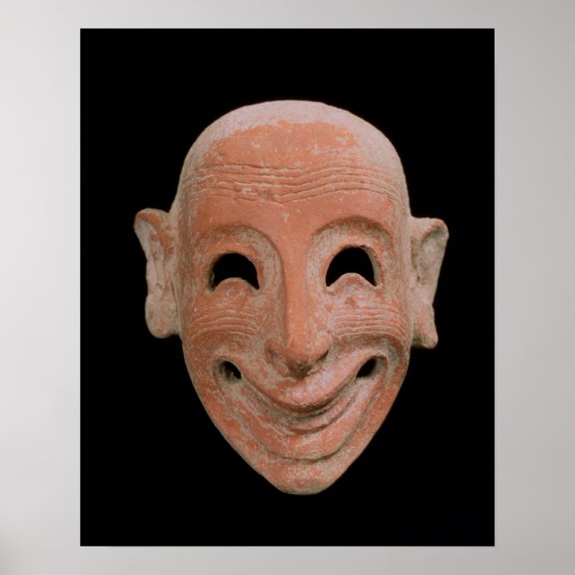 Grotesque mask, from Motya, 6th century BC (terrac Poster (Front)