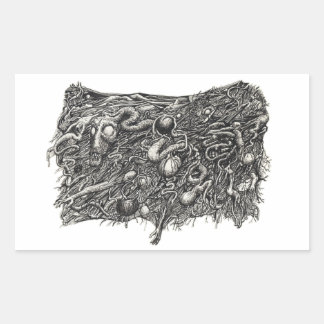 Grotesque Number 1, Flat Rectangular Sticker