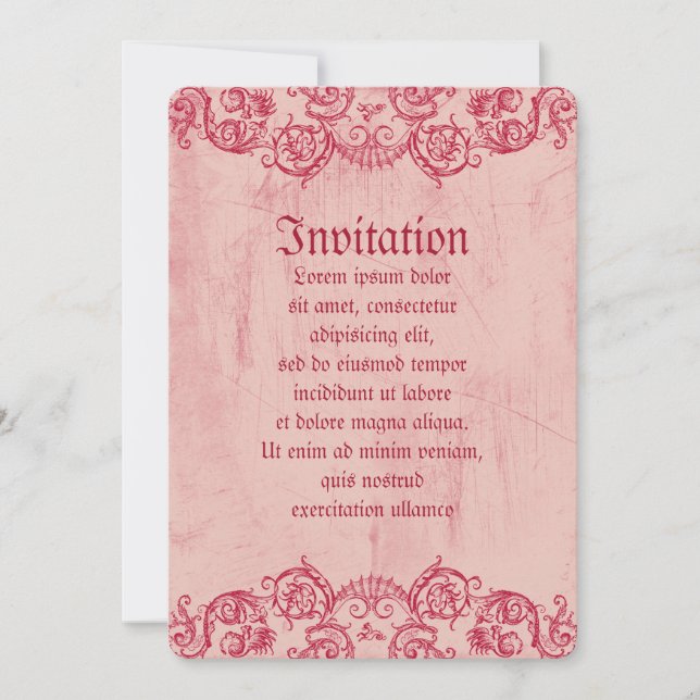 Grotesquerie Valentine Invitation (Front)