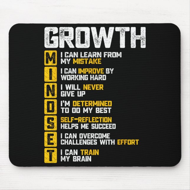 Groth Mindset Motivational Saying Inspirational Ro Mouse Mat (Front)
