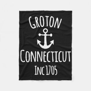 Groton Connecticut Sailing Boating Nautical Boat A Fleece Blanket