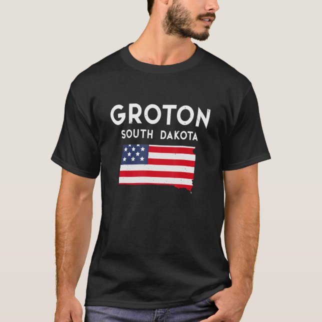 Groton South Dakota USA State America Travel South T-Shirt (Front)