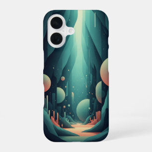 Grotte Sous-Marine Abstraite iPhone 16 Case