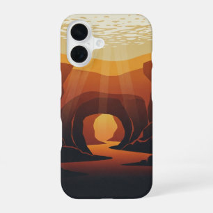 Grotte sous-marine rétro iPhone 16 case