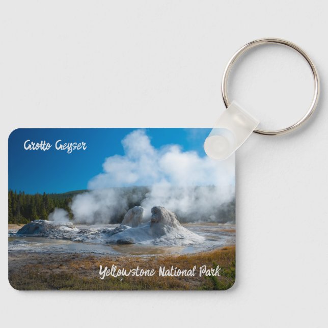 Grotto Geyser Yellowstone National Park Key Ring (Front)