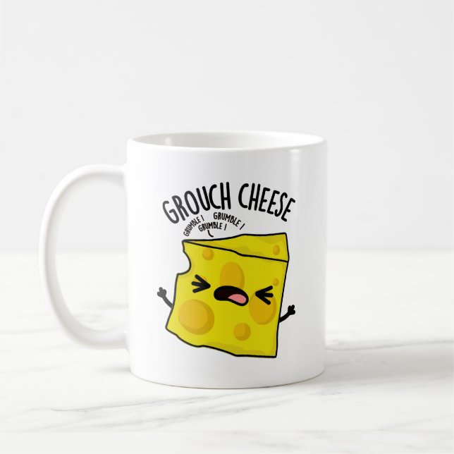 Grou-cheese Funny Cheese Pun  Coffee Mug (Left)