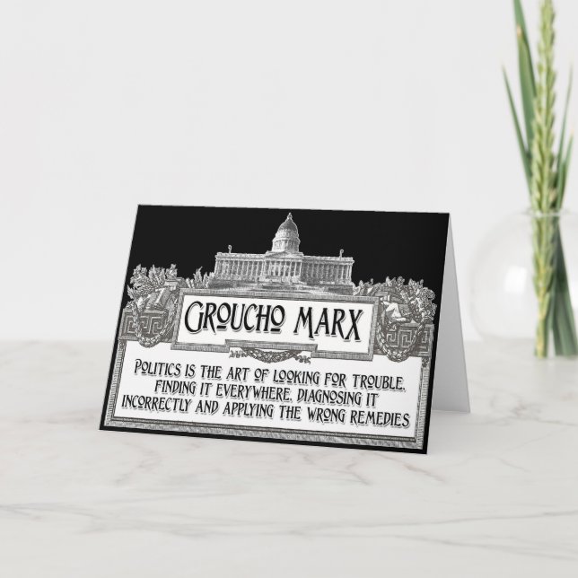 Groucho Marx on Politics Card (Front)