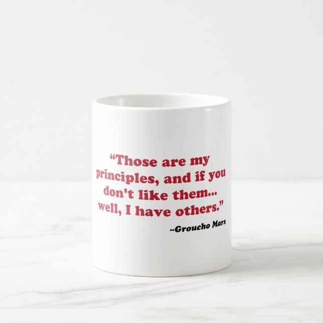 Groucho Marx - principles Coffee Mug (Center)