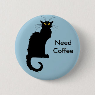 Grouchy cat need coffee button