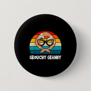 Grouchy Granny Funny Retro Vintage  6 Cm Round Badge