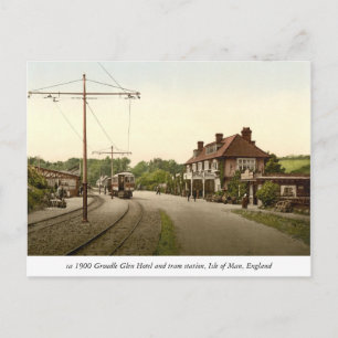 Groudle Glen Hotel, tram station, Isle of Man Postcard