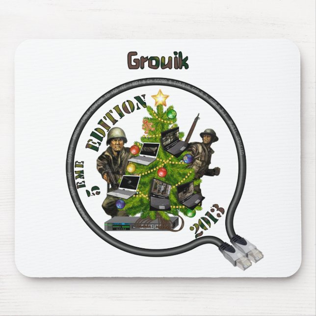 Grouik Christmas Lan mouse Mouse Mat (Front)
