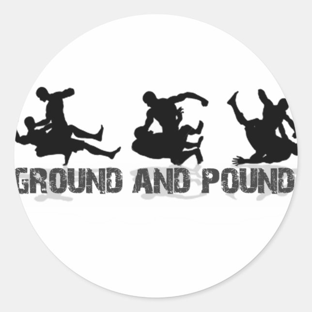 Ground and Pound Line Classic Round Sticker (Front)