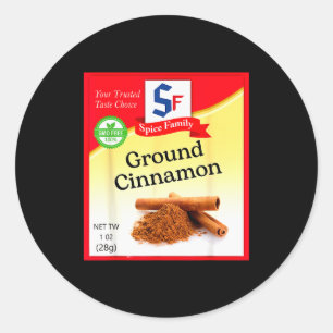 Ground Cinnamon Condiment Holiday Sce Group Costum Classic Round Sticker