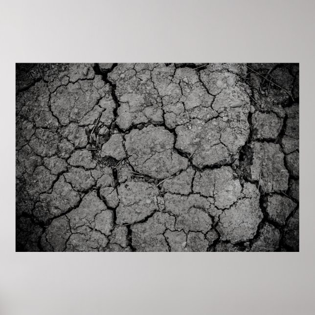 Ground grey dirt drought arid poster (Front)