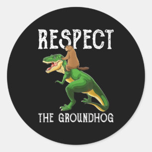Ground Hog Day Shirt Decorations Costume Woodchuck Classic Round Sticker