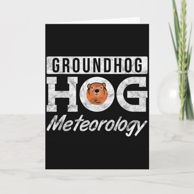 Ground Hog Groundhog Meteorology _3  Card (Front)
