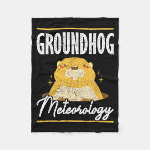 Ground Hog Groundhog Meteorology Fleece Blanket