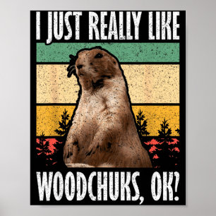 Ground Hog I Just Really Like Woodchuck Ok Poster