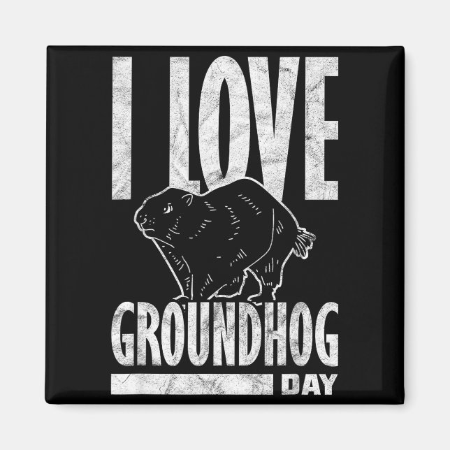 Ground Hog I Love Groundhog Day _2  Magnet (Front)