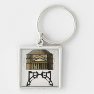 Ground plan and facade of the Pantheon, Rome, from Key Ring