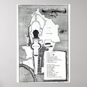 Ground plan of the Vatican, Rome Poster