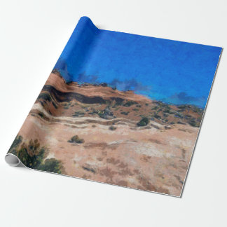 Ground shaking during an earthquake wrapping paper