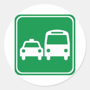 Ground Transportation Highway Sign Classic Round Sticker