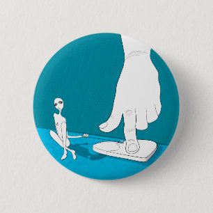 grounded 6 cm round badge