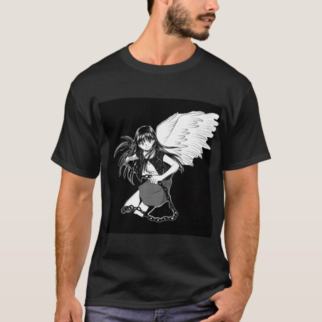 Grounded Angel: Black Double T-Shirt (Front)