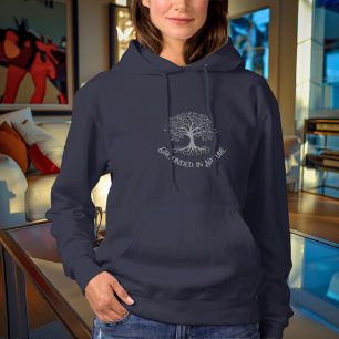 Grounded in Nature Tree of Life – Silver Accent Hoodie