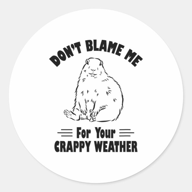 Groundhog _1  classic round sticker (Front)