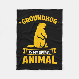Groundhog _1 fleece blanket