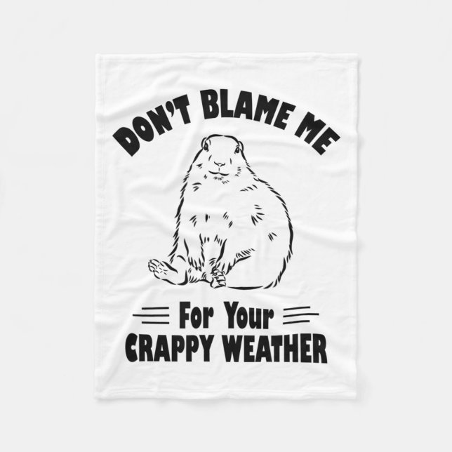 Groundhog _1  fleece blanket (Front)
