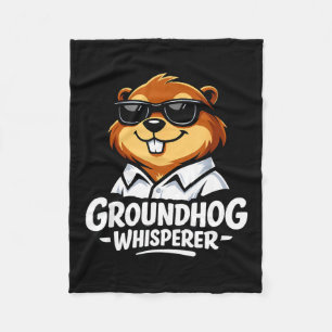 Groundhog _2 fleece blanket