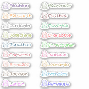 Groundhog Custom Multiple Names Stickers