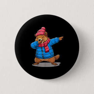 Groundhog Dabbing Groundhog Funny February 2 Groun 6 Cm Round Badge