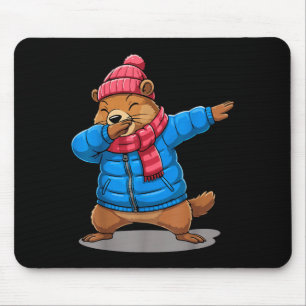 Groundhog Dabbing Groundhog Funny February 2 Groun Mouse Mat