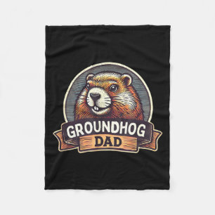 Groundhog Dad Shirt Groundhog Lover Groundhogs _2 Fleece Blanket