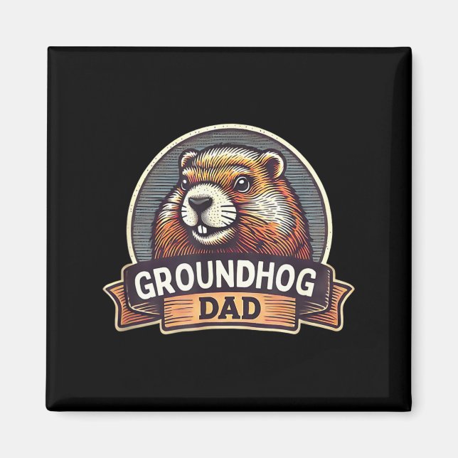 Groundhog Dad Shirt Groundhog Lover Groundhogs _2  Magnet (Front)