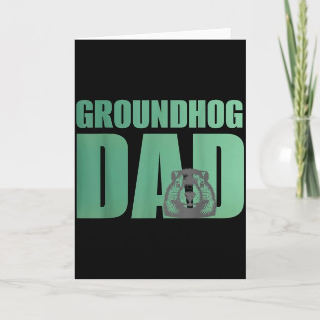 Groundhog Dad Shirt Groundhog Lover Groundhogs  Card (Front)