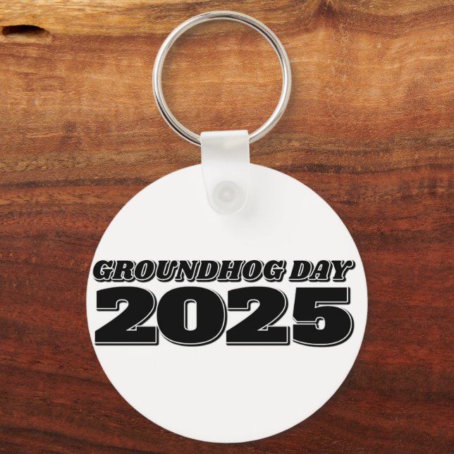 Groundhog Day 2025 Key Ring (Back)