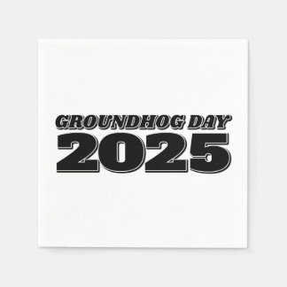 Groundhog Day 2025 Napkin