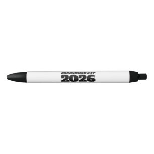 Groundhog Day 2026 Black Ink Pen
