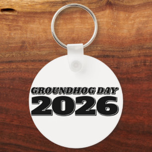 Groundhog Day 2026 Key Ring
