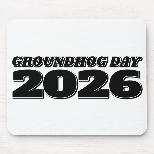 Groundhog Day 2026 Mouse Mat (Front)