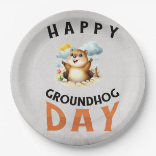 Groundhog day 22 February  Paper Plate
