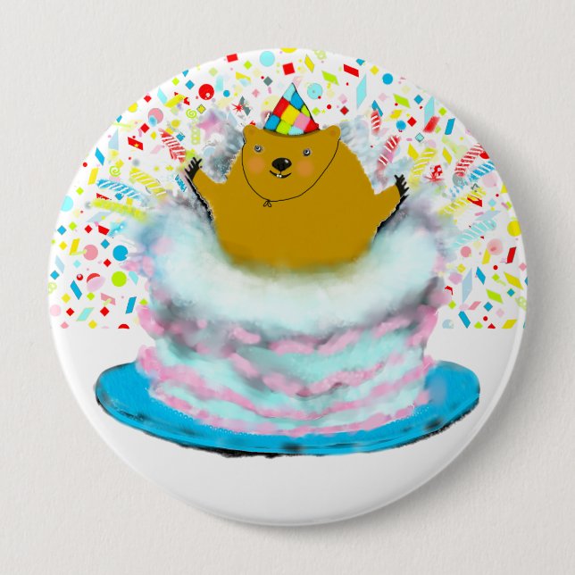Groundhog Day birthday 10 Cm Round Badge (Front)