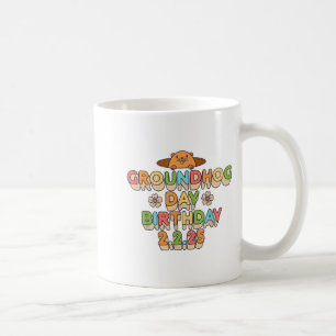 Groundhog Day Birthday Boy Girl Men Women Retro 60 Coffee Mug